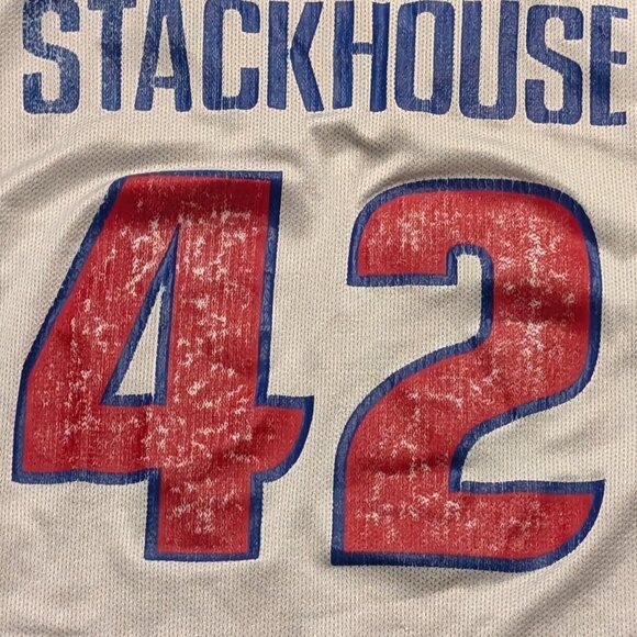 Jerry Stackhouse Detroit Pistons Reebok Jersey Made in Korea Size - L - Picture 6 of 7